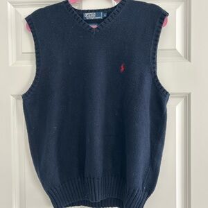 Polo by Ralph Lauren Women’s  Dark Blue V-Neck Sweater Vest